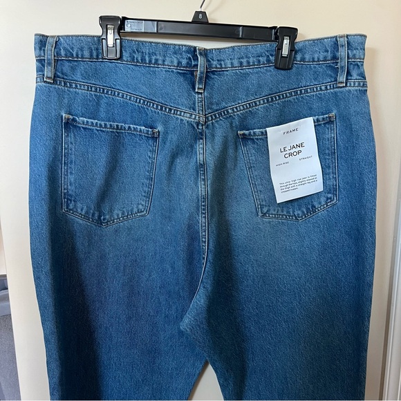 NWT Frame Le Jane Crop Raw Fray Hem Straight Jeans - Picture 8 of 15